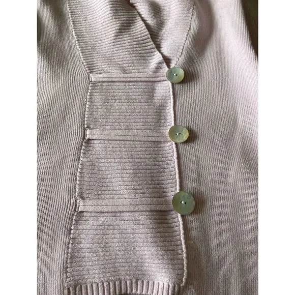 “Vintage” LIGHT PINK Shawl Collar; Cardigan Sweater; XL; sophisticated - Picture 5 of 11